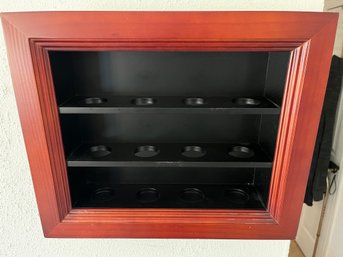 Wooden 12-slot Baseball Wall Display Case