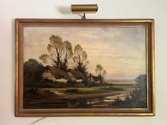A. Spencer Signed Original Oil On Canvas Framed With Frame Light Included