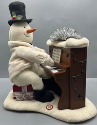 Decorative  'Let It Snow' Musical Piano Battery Operated Snowman