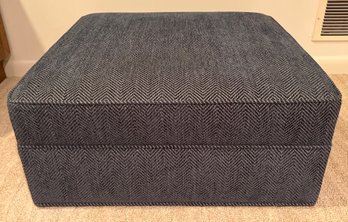 Kravet Upholstered Ottoman On Wheels