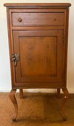 Wooden Cigar Cabinet / End Table With Drawer