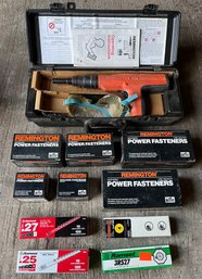 Remington Power Pro Semi Automatic Low Velocity Power Actuator Tool With Assorted Power Fasteners Model 495