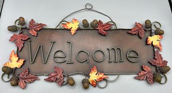 Decorative Metal Autumn Pattern Welcome Sign/Wall Decor