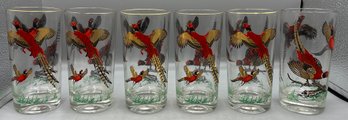 Hazel Atlas Co. Pheasant Pattern Glassware Set - 8 Total