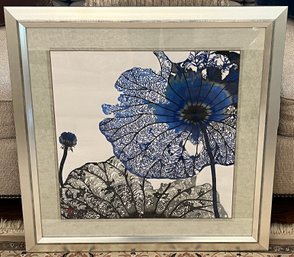 Handmade Chinese Floral Embroidered Framed Art