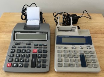 Casio Hr-100tm / Texas Instruments TI-5032 Printing Calculators - 2 Total