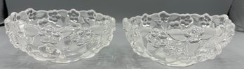 Frosted Glass Candy Bowls - 2 Total