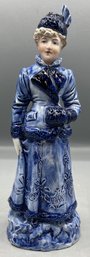 Vintage Porcelain Glazed Figurine - English Lady