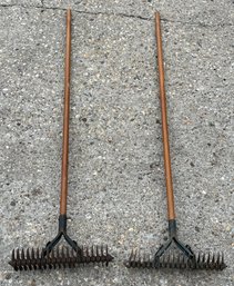 Wooden Handle Garden Thatchers - 2 Total