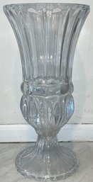 Large Cut Crystal Pedestal Vase