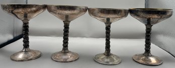 Roma Silver Plated Goblet Set - 7 Total - Made In Spain