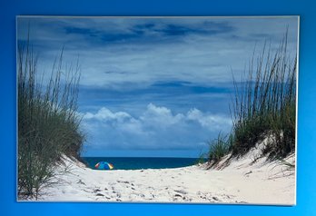 Decorative Laminated Wooden Wall Plaque - Beach View