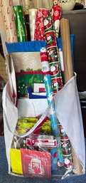 Christmas Wrapping Paper, Gift Bags, & Label Lot