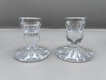 Crystal Candlestick Holders- Pair