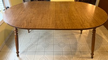 Solid Wood Laminated Dining Table - 2 Leafs Included
