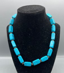 Faux Turquoise Costume Jewelry Necklace