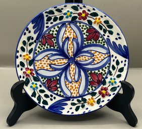 Hand Painted Pottery Plate - Made In Spain