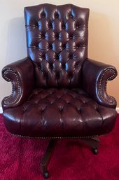 Leather High Back Swivel Captains Office Chair