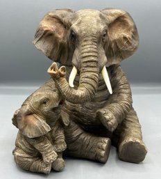 Decorative Elephant & Calf Figurine