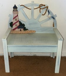 Decorative Nautical Wooden Childrens Bench