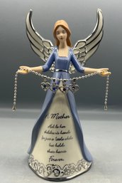 Bradford Exchange 2004 Birthstone Figurine Collection Porcelain Angel Figurine - A Mothers Love #A0600