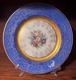 Lafayette China 22k Gold Decorative Floral Plate