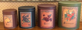 Decorative Metal Tins - 4 Total