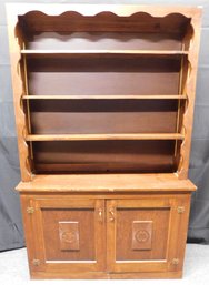 Solid Wood Buffet With Hutch - 2 Piece