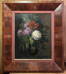 Reproduction After Johan Laurentz Jensen Oil On Canvas With Burl Wood Frame