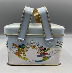 Walt Disney Holiday Delites Decorative Metal Trinket Box With Handle