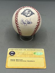 Graig Nettles 100th Anniversary Signed MLB Baseball With COA