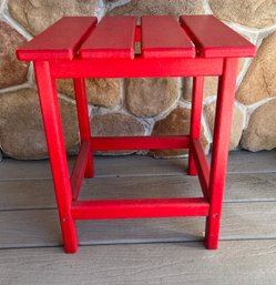 Red Poly-wood End Table