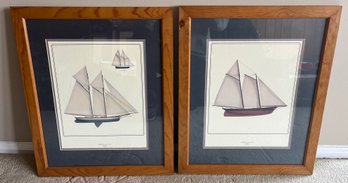 Decorative Americas Cup 1850/1871 Sailboat Framed Prints - 2 Total