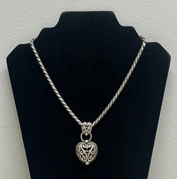 Designer Brighton Silver-Tone Bibi Heart Necklace