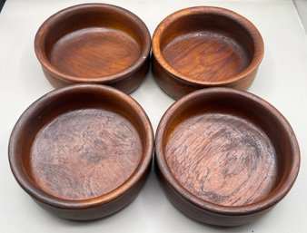 Dolphin Genuine Teakwood Bowl Set - 4 Total - Made In Thailand