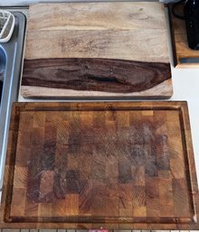 Wood Block Cutting Boards- 2 Pieces