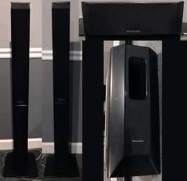 Panasonic Home Sound System Subwoofer And 3 Speakers, 4 Piece Lot