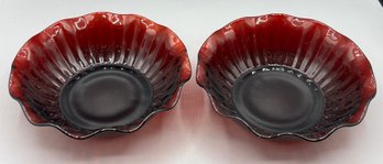 Anchor Hocking Ruby Red Bowl Set - 2 Total