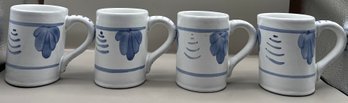 Presen Tense Hand Painted Ceramic Coffee Mug Set - 5 Total