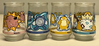 1995-1999 Nintendo Pokemon Collector Glass Cup Set - 4 Total