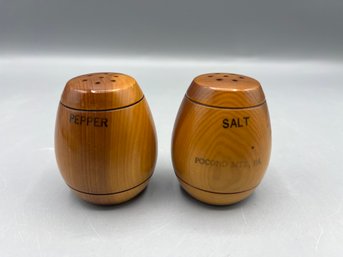 Wooden Salt And Pepper Shaker Set - 2 Total