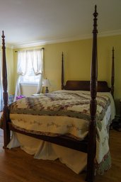 Solid Wood Four Post Queen Bed Frame