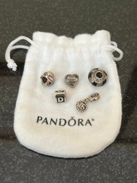 Pandora Sterling Silver Charms 0.56OZT - 5 Pieces