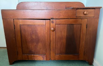 Vintage Primitive Washstand/dry Sink Cabinet With Single Drawer