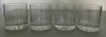 Home Wet Bar L Etched Whiskey Glasses In Box - 1 Box 4 Glasses