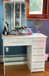 Mirrored Light Up Vanity Dresser