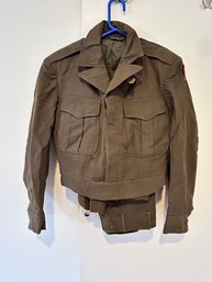 World War 2 Jacket With Taro Leaf Patch And Pants, Jacket Size 36 B