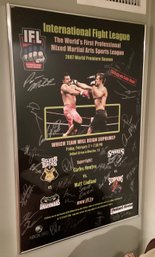 International Fighting League 2007 Signed Poster Framed