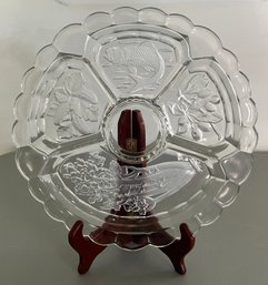 Indiana Glass Pressed Divided Relish Dish