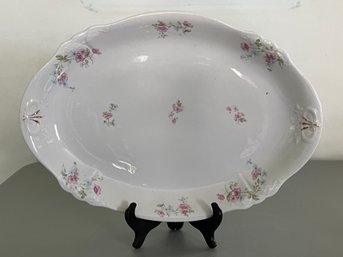 Oval Floral China Serving Plate